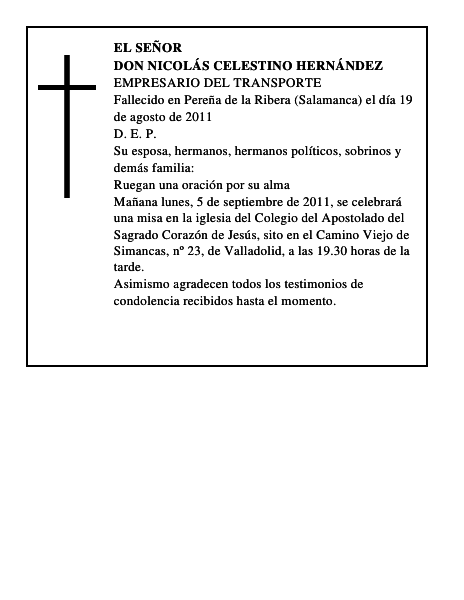 Don Nicolás Celestino Hernández
