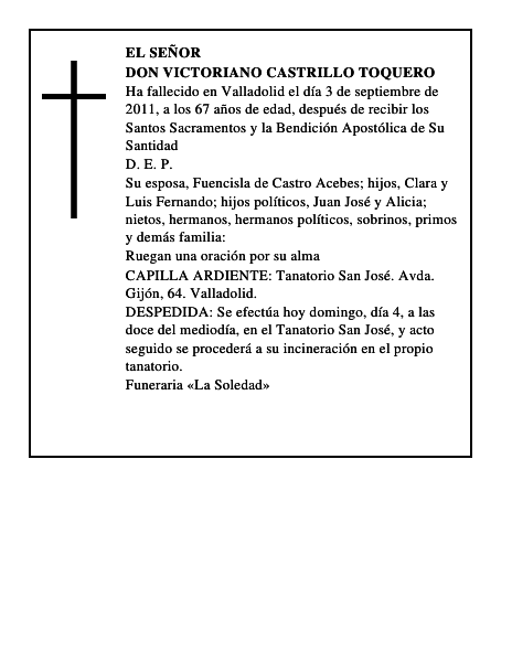 Don Victoriano Castrillo Toquero