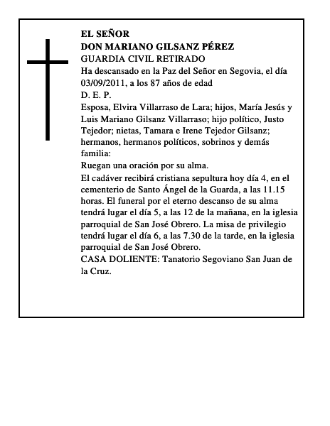 Don Mariano Gilsanz Pérez