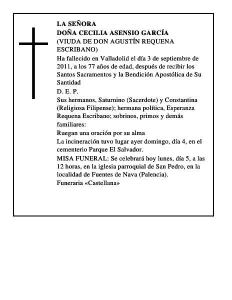 Doña Cecilia Asensio García