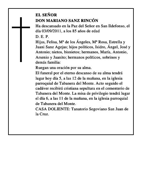 Don Mariano Sanz Rincón
