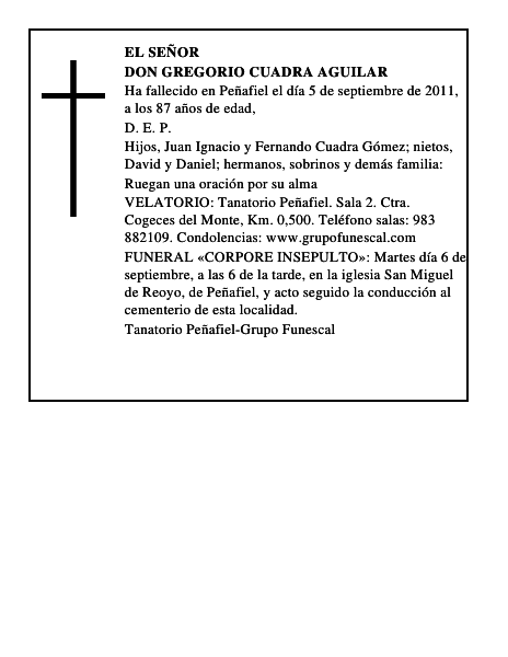 Don Gregorio Cuadra Aguilar