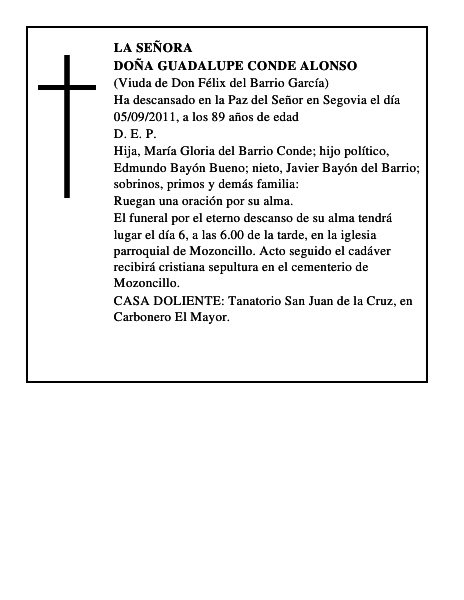 Doña Guadalupe Conde Alonso