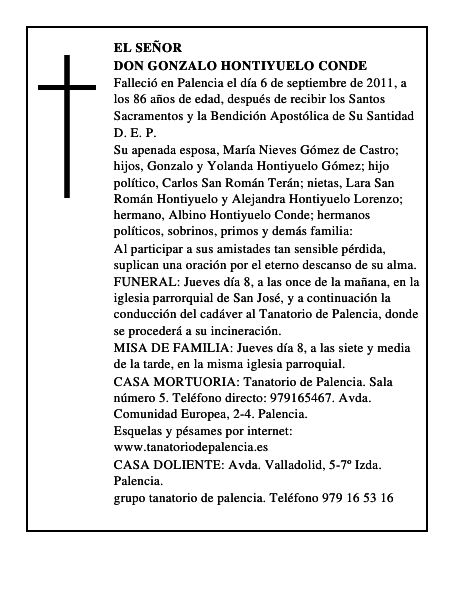 Don Gonzalo Hontiyuelo Conde