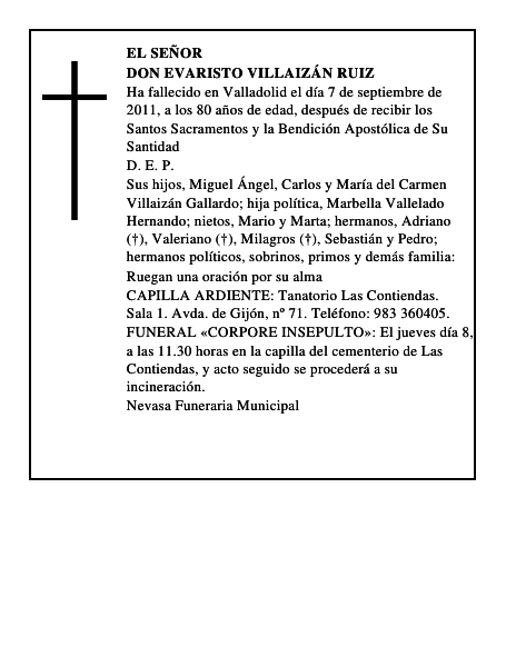 Don Evaristo Villaizán Ruiz