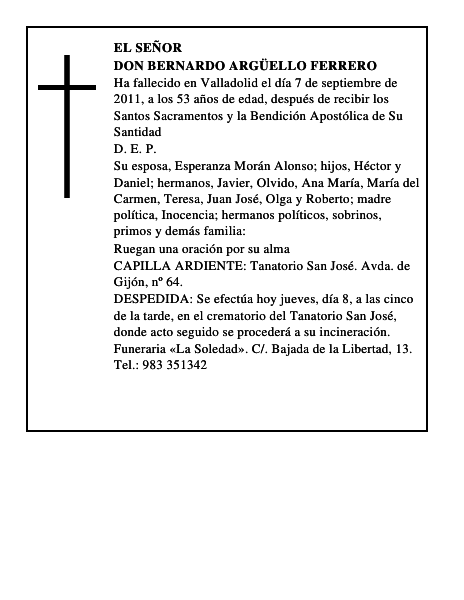 Don Bernardo Argüello Ferrero