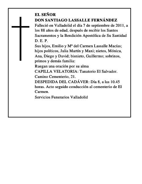 Don Santiago Lassalle Fernández