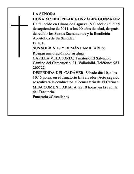 Doña M.ª del Pilar González González