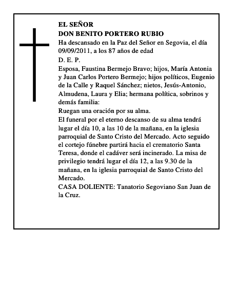 Don Benito Portero Rubio