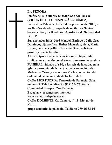 Doña Victorina Domingo Arroyo
