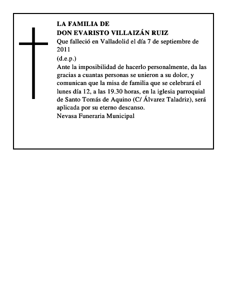Don Evaristo Villaizán Ruiz