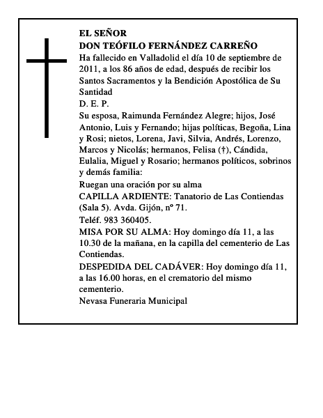 Don Teófilo Fernández Carreño