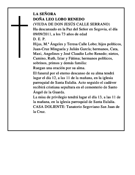 Doña Leo Lobo Renedo