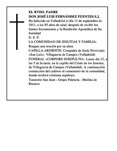 Don José Luis Fernández Fuentes S.J.