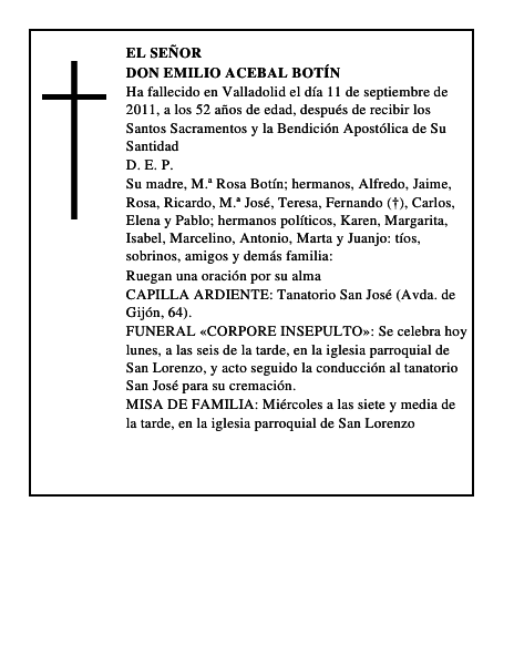 Don Emilio Acebal Botín