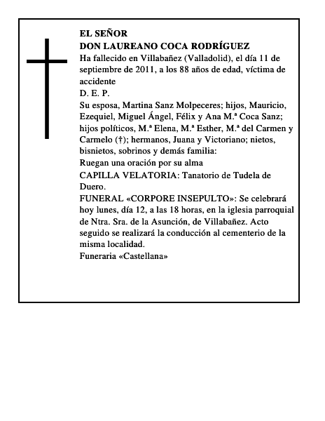Don Laureano Coca Rodríguez