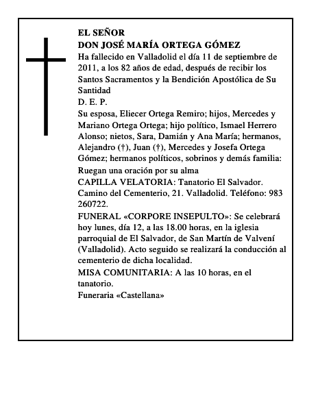 Don José María Ortega Gómez