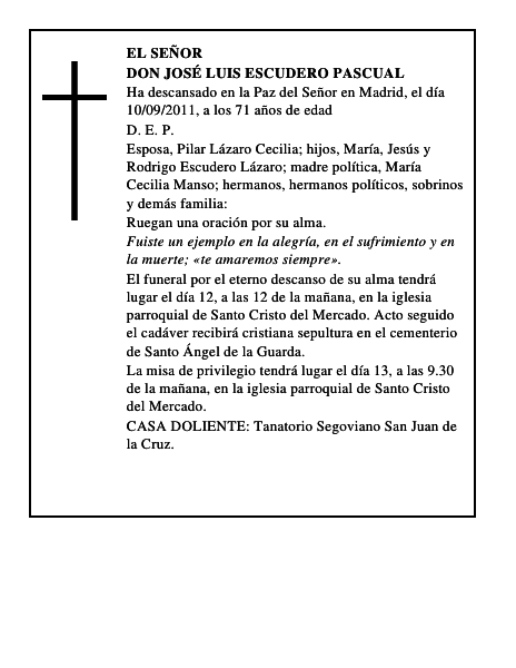 Don José Luis Escudero Pascual