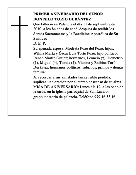 Don Nilo Torío Durántez