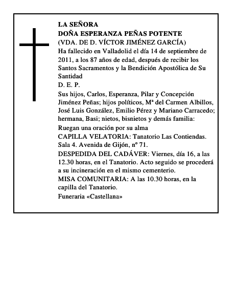 Doña Esperanza Peñas Potente