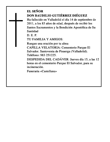Don Baudilio Gutiérrez Diéguez
