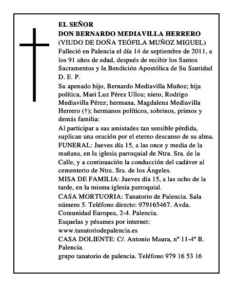 Don Bernardo Mediavilla Herrero