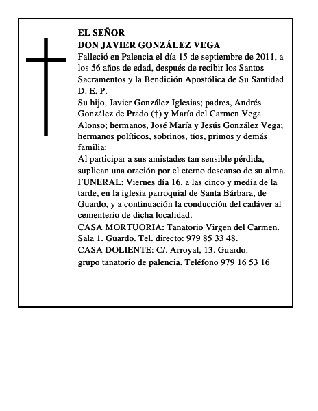 Don Javier González Vega