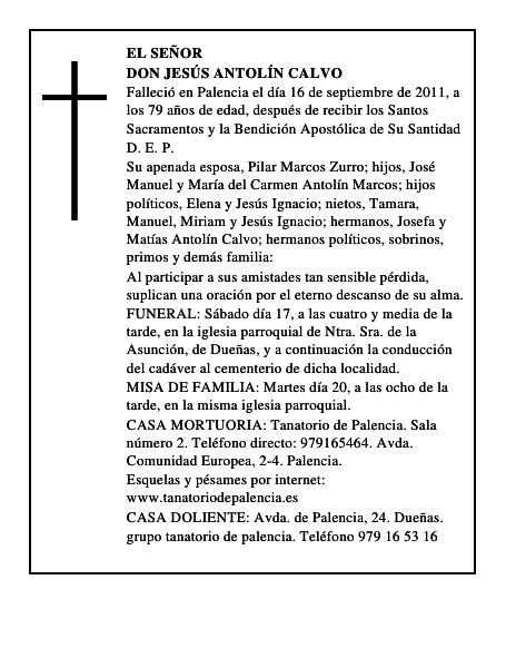 Don Jesús Antolín Calvo