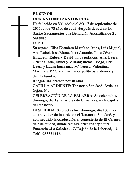 Don Antonio Santos Ruiz