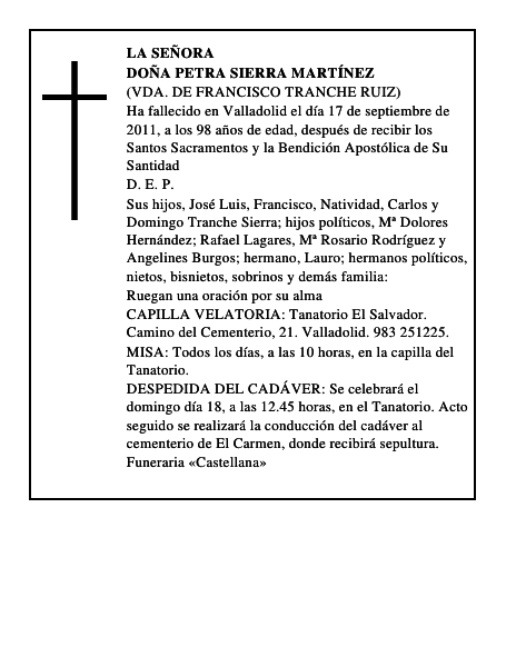 Doña Petra Sierra Martínez