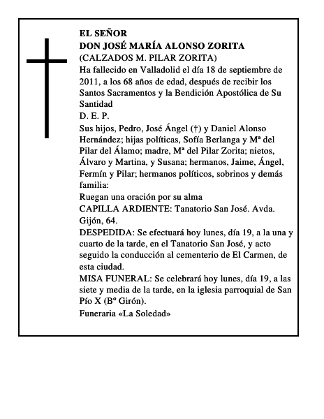 Don José María Alonso Zorita