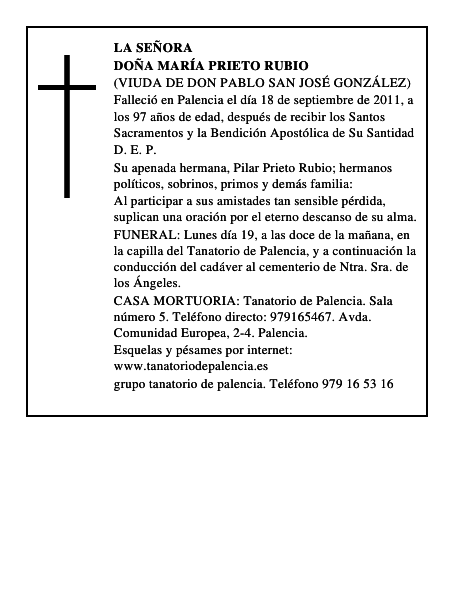 Doña María Prieto Rubio