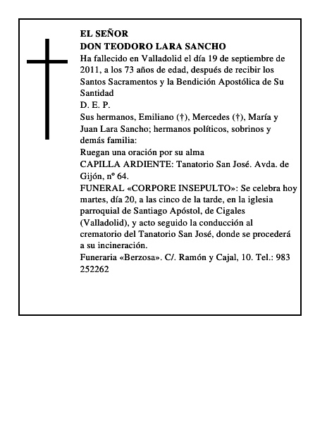 Don Teodoro Lara Sancho