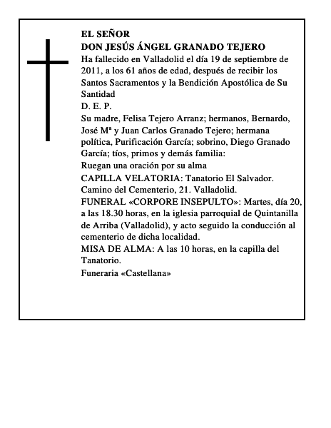 Don Jesús Ángel Granado Tejero
