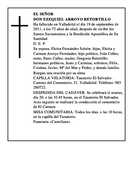 Don Ezequiel Arroyo Retortillo