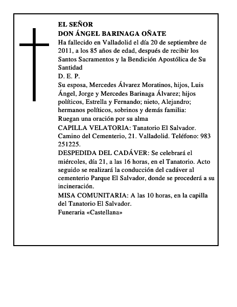 Don Ángel Barinaga Oñate