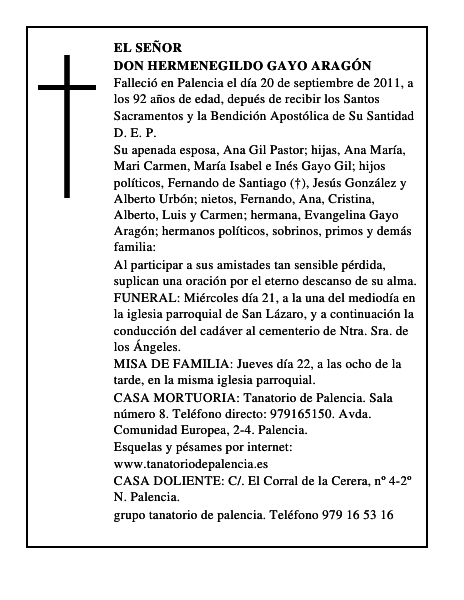 Don Hermenegildo Gayo Aragón