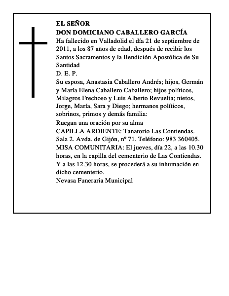 Don Domiciano Caballero García