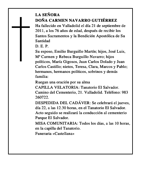 Doña Carmen Navarro Gutiérrez