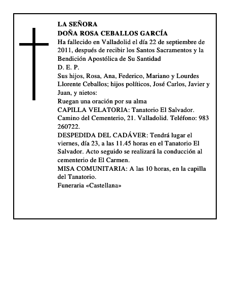Doña Rosa Ceballos García