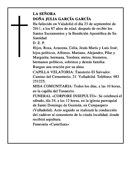 Doña Julia García García