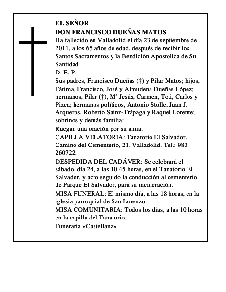 Don Francisco Dueñas Matos