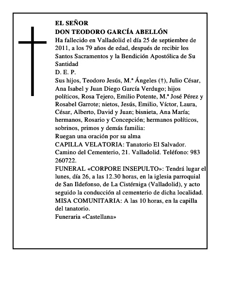 Don Teodoro García Abellón