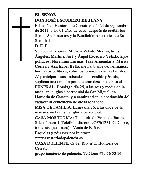 Don José Escudero de Juana