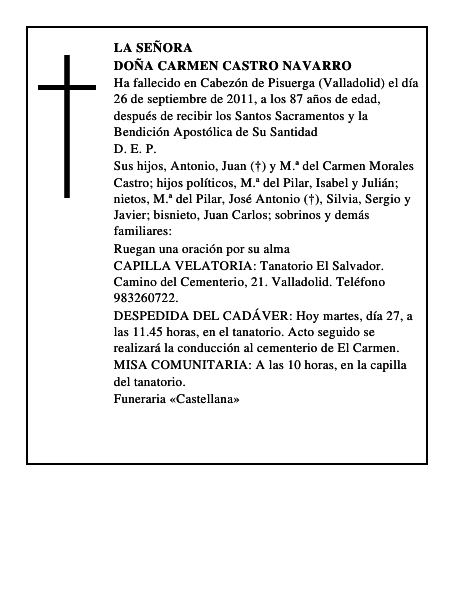 Doña Carmen Castro Navarro