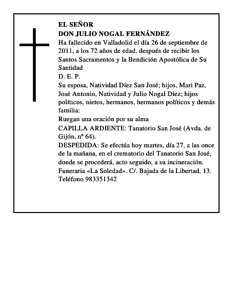 Don Julio Nogal Fernández