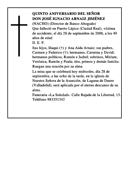 Don José Ignacio Arnaiz Jiménez