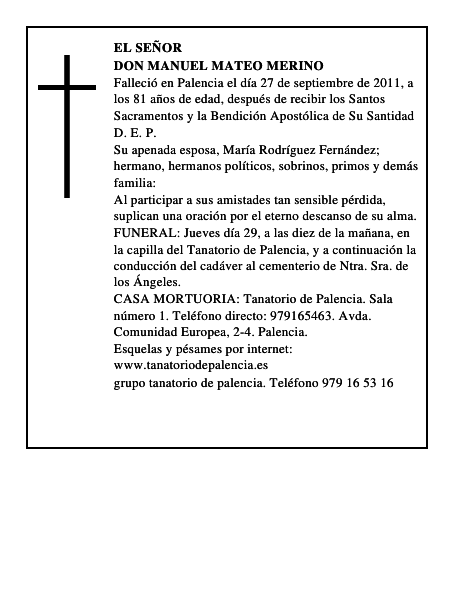 Don Manuel Mateo Merino