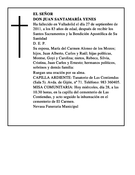 Don Juan Santamaría Yenes