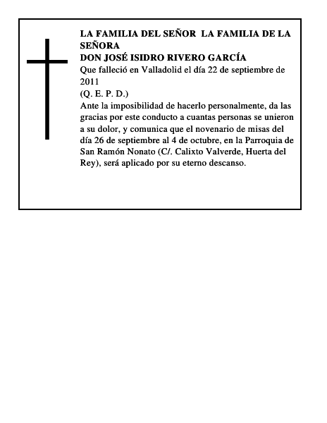 Don José Isidro Rivero García